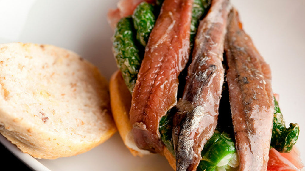 Receta de Pintxo de Anchoa, Pimiento de Padrón y Jamón