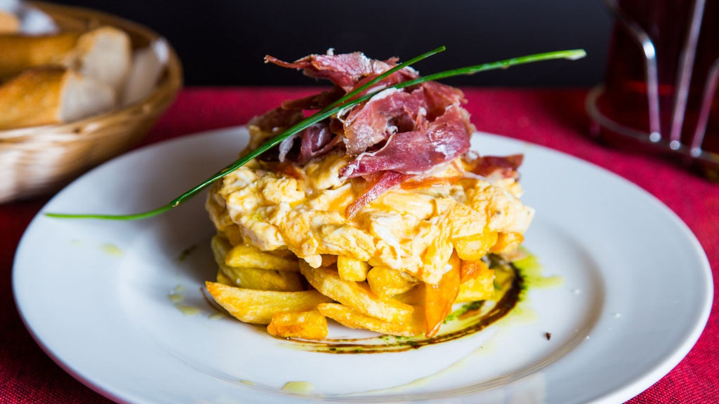 'Huevos Rotos' mit Ibérico Schinken spanisches Rezept