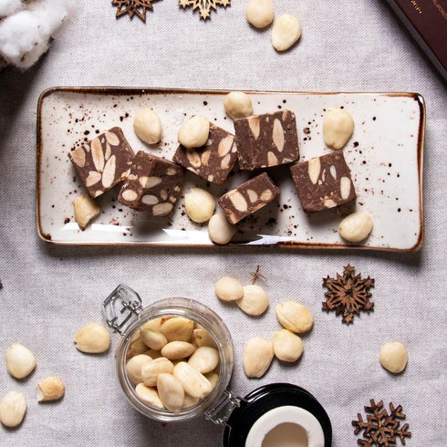 Premium Chocolate Fondant with almonds Nougat 300g