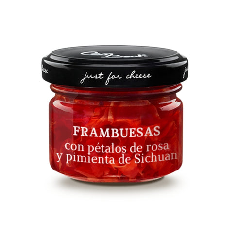 Cheese pairing jam: Raspberry, rose petals and Sichuan pepper 72g