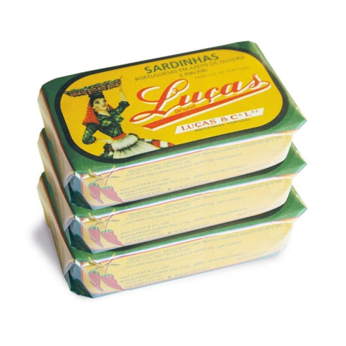 Scharfe Sardinen in Olivenöl Luças 125g