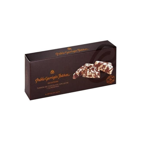 Turrón de Chocolate con leche y almendras 300g