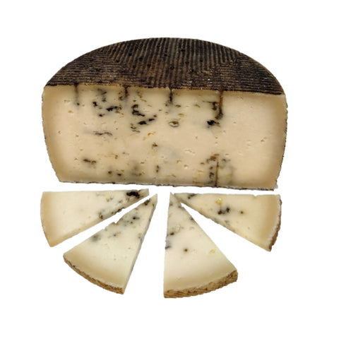 Smoked Manchego Sheep cheese with ash (6 months) portioned 250g